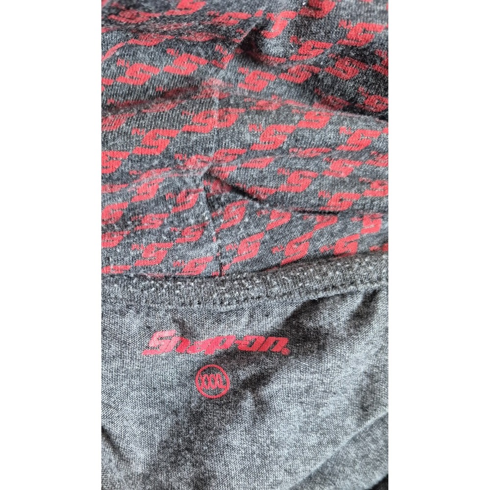 Snap-On Tools Mens Lightweight Hoodie 3XL Gray with Red Lettering - Picture 4 of 4